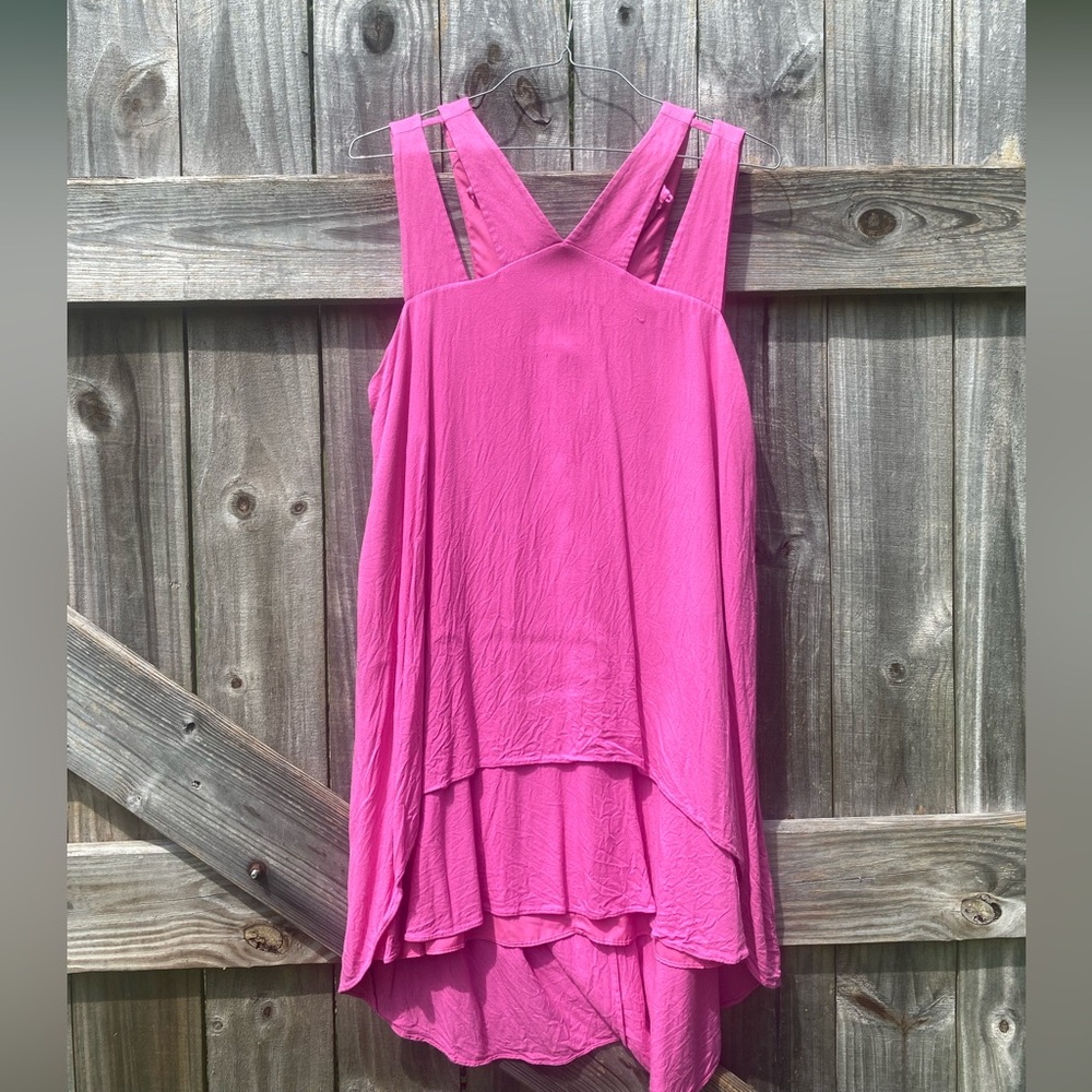 Kaari Blue Pink Layered Dress Size XL